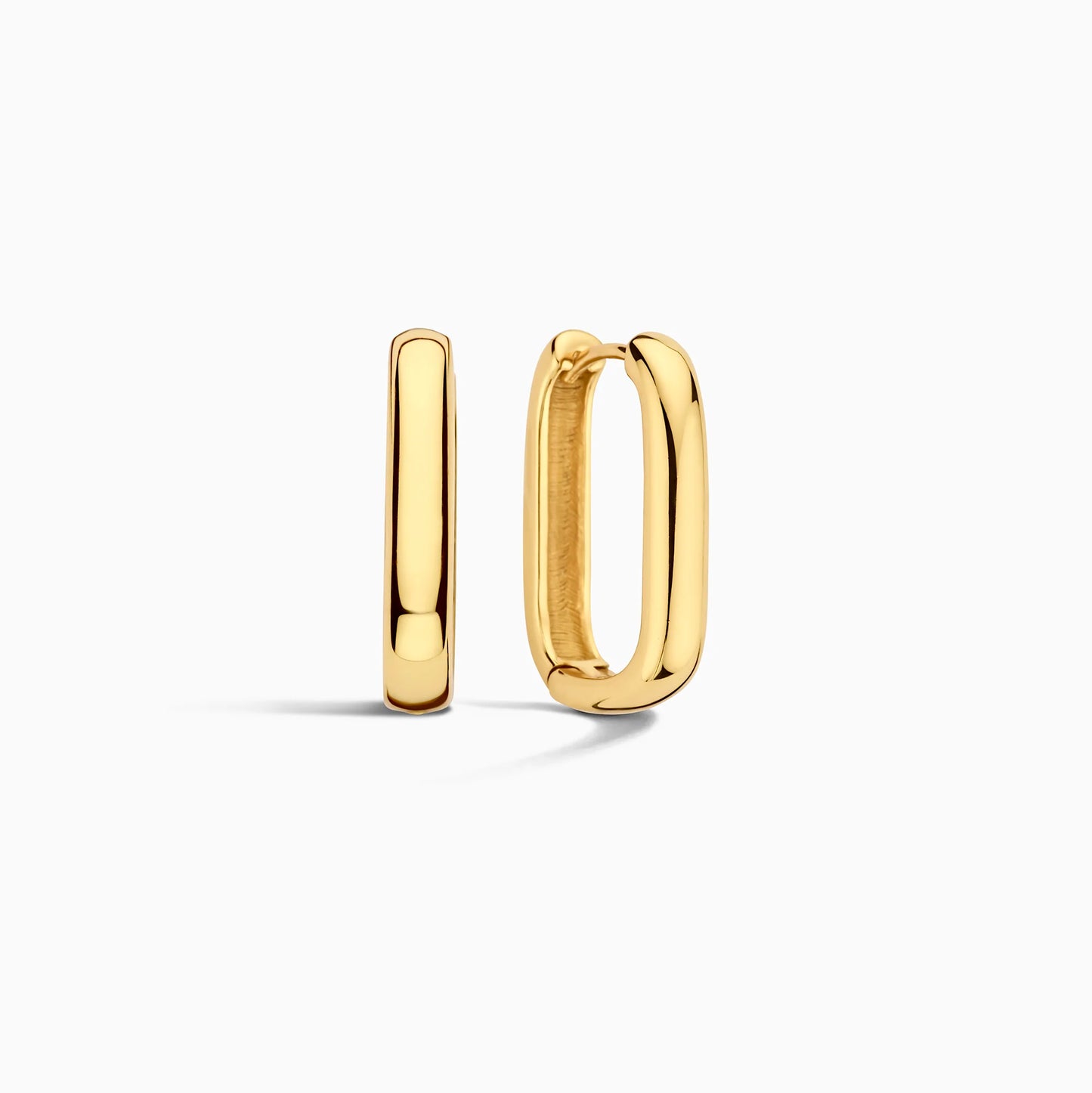 GOLD-COLOURED EARRINGS WITH SMOOTH FINISH