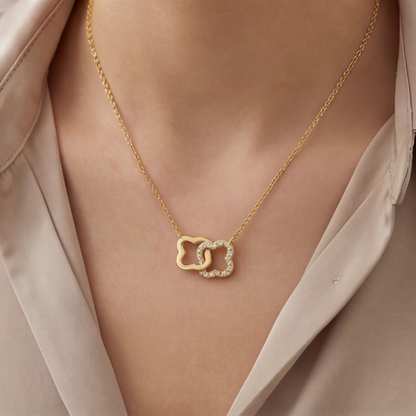 GOLDEN CONNECTED PENDANT NECKLACE