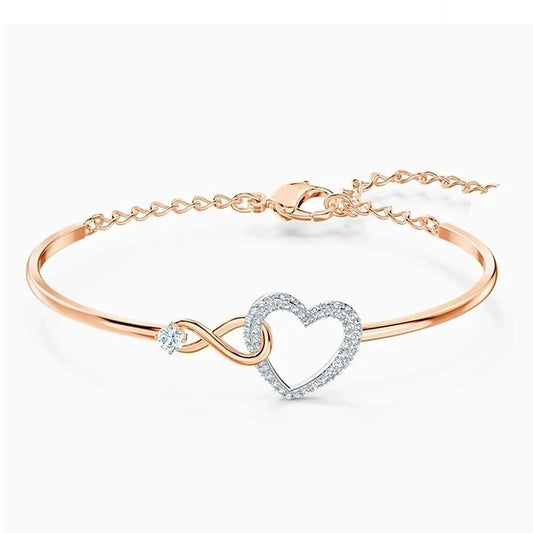 BRACELET WITH INFINITY AND HEART SYMBOL
