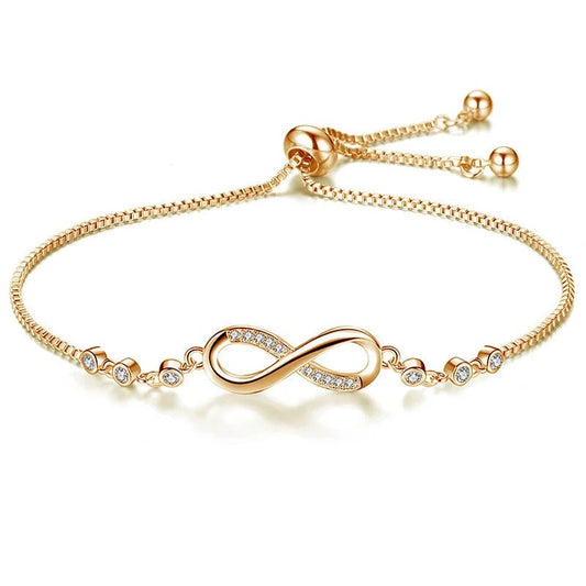 GOLD-COLOURED BRACELET WITH INFINITY SYMBOL
