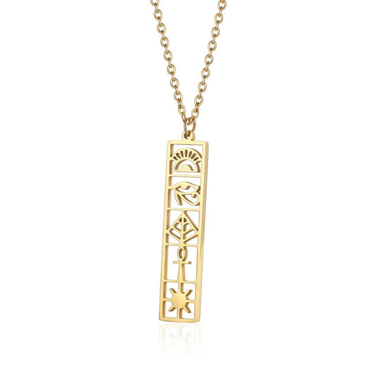 GOLDEN SYMBOL BAR NECKLACE