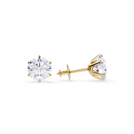 GOLDEN CLEAR STONE EARRINGS